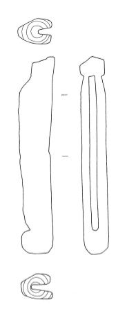 Axtscheide aus Die Holzfunde von Haithabu Tafel 30 Abbildung 2