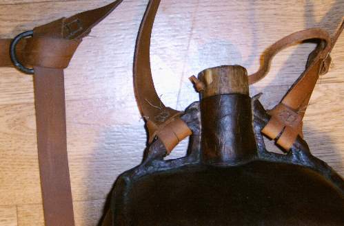 Lederflasche Detail Ansicht