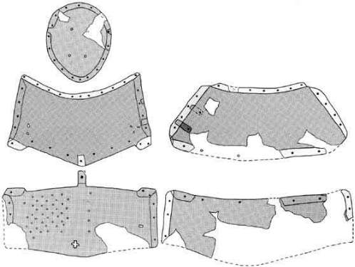 Der ältere Topfhelm, Abrollung der einzelnen Eisenplatten