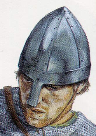 Normannenhelm mit Blechstreifen