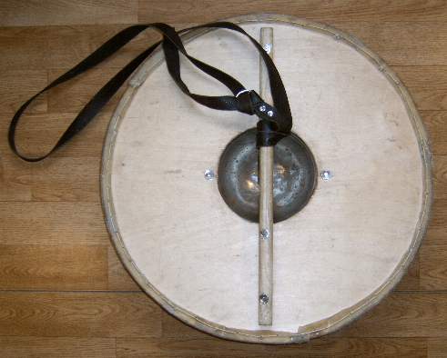 Rundschild 50*50 schwarz/weiß von Hinten